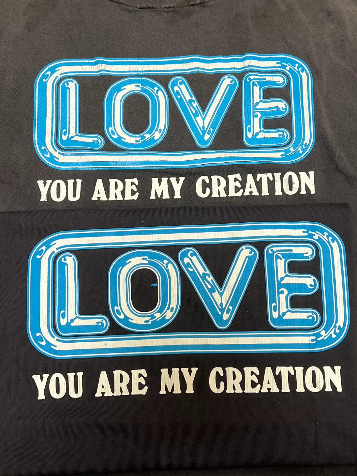 Printing proofing SAINT Mxxxxxx LS TEE/LOVE/BLK LOVE love paper crane distressed hole long sleeves washed black S-XL